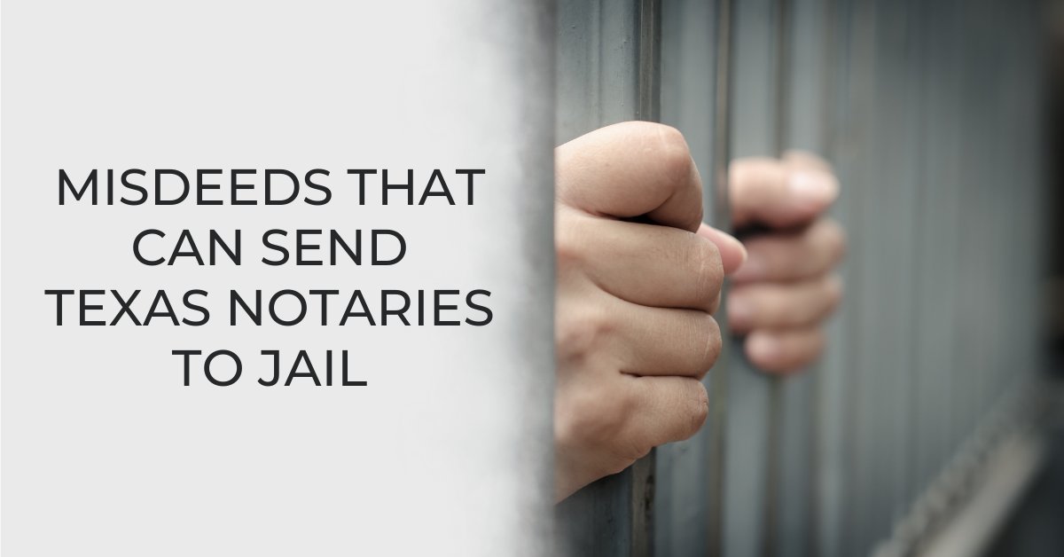 In Texas, certain notary mistakes aren’t just unethical—they’re criminal. From using the term “notario” to implying you're an attorney, these actions can lead to Class A misdemeanor charges. 

  zurl.co/dLClL