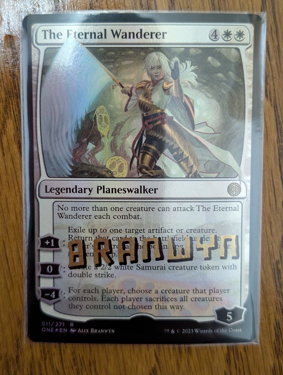 Alix Branwyn先生による永遠の放浪者アーティストプルーフ。 油絵具で