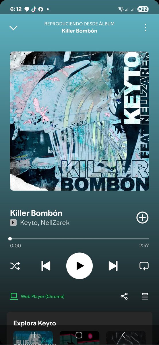 LightningRoseDb's tweet image. Poco a poco voy a hacer nuevas portadas para el Spotify de Keyto 👀 aquí va el primer cambio, escuchen Killer Bombón feat. NellZarek en Spotify 😈