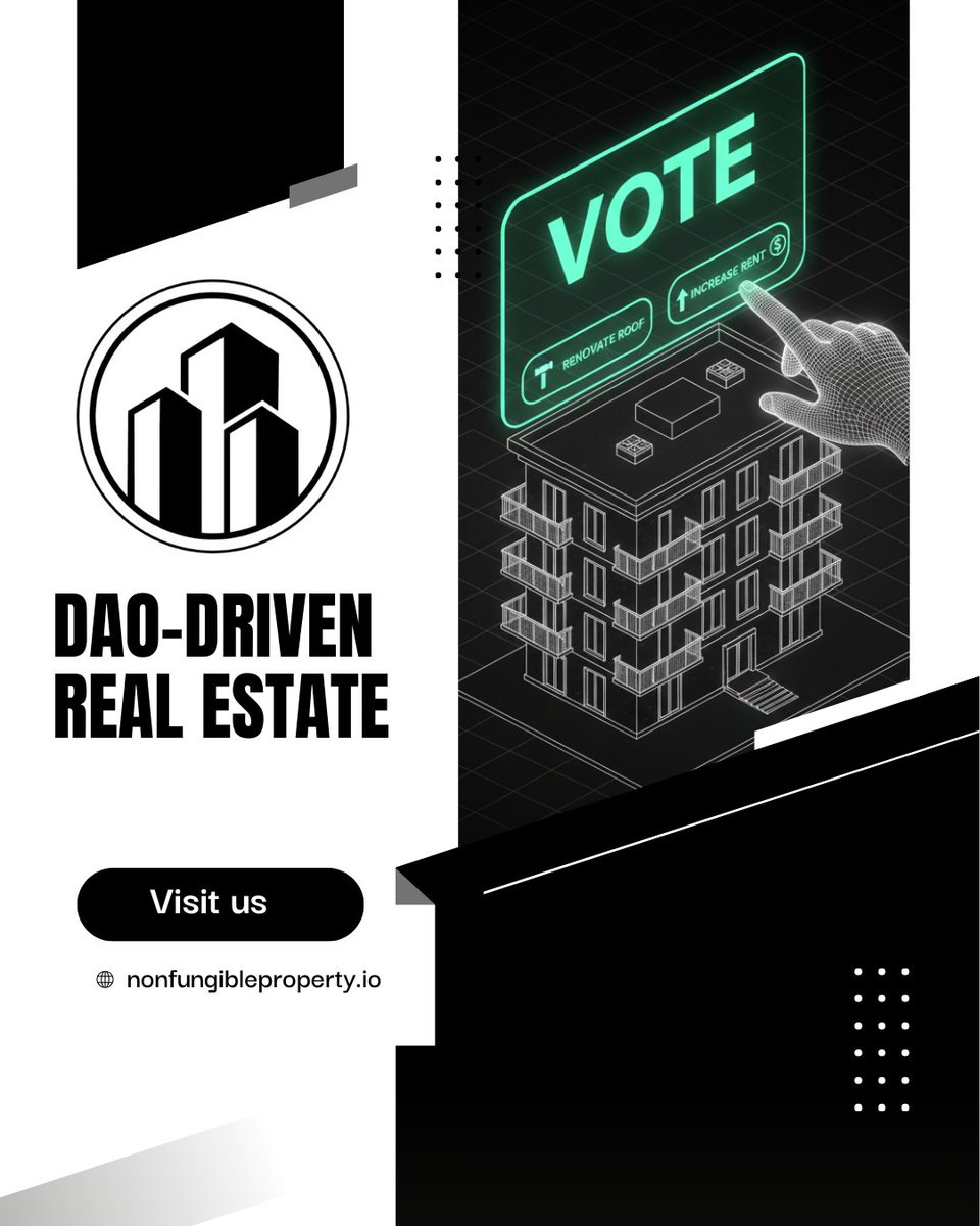 nfp_eth's tweet photo. Your tokens, your voice. Welcome to the era of decentralized property management. 🗣️ #RealEstateDAO #Governance https://t.co/Rn3aUq7qMe