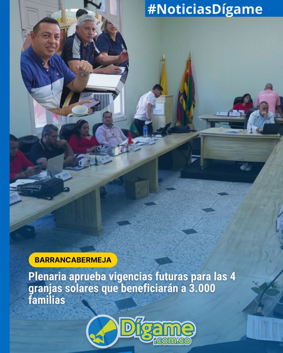 DigameMM's tweet image. #ATENCIÓN|  Buenas noticias para miles de familias☀️⚡
En plenaria fueron aprobadas las vigencias futuras excepcionales del proyecto de las 4 granjas solares, una iniciativa que permitirá reducir el costo del recibo de la luz a cerca de 3.000 familias.

#NoticiasDigame