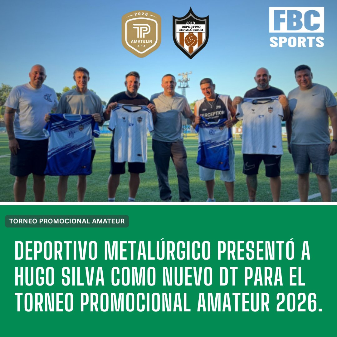 #TPA | ¡Habemus DT! 👨🏻‍💼

Hugo Silva es el nuevo entrenador de la Primera División de Deportivo Metalúrgico.
Junto a su equipo de trabajo Gastón Sánchez, Guillermo Castro, Ariel Díaz, ya proyectan la participación del club en el Torneo Promocional Amateur 2026.
