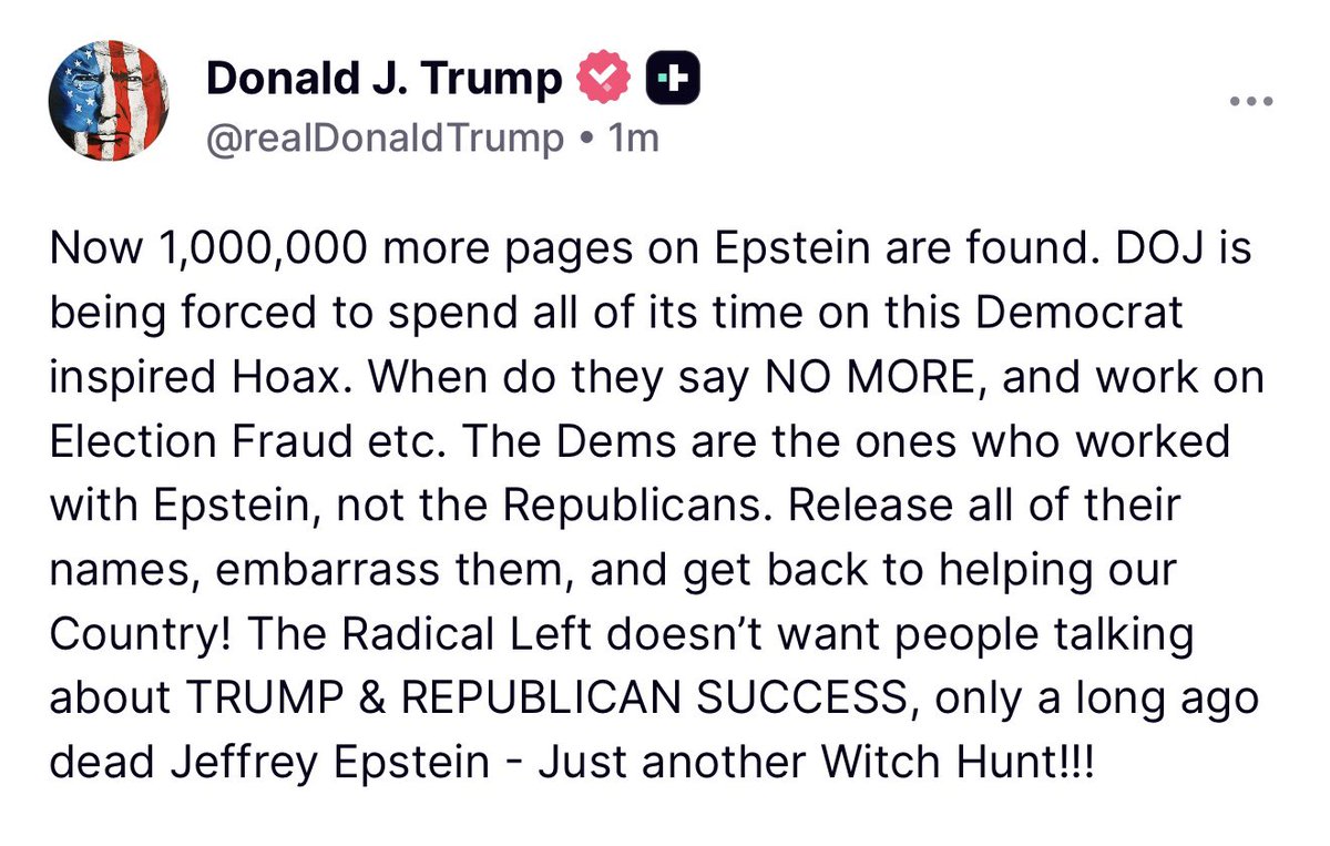 YourAnonCentral's tweet image. Trump breaks the law **again** this time he’s instructing the DOJ to only target political opponents and shut down the Epstein investigation afterwards.