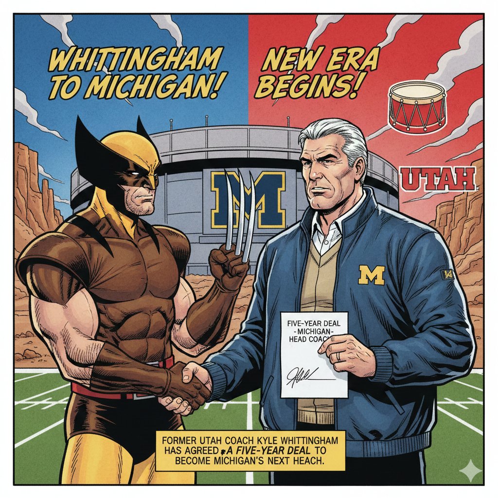El ex entrenador de Utah, Kyle Whittingham, firma un contrato de cinco años para convertirse en el próximo HC de Míchigan <a href="/UMichFootball/">Michigan Football</a> 
#CollegeFootball 
#BeTheCoolest  🏈