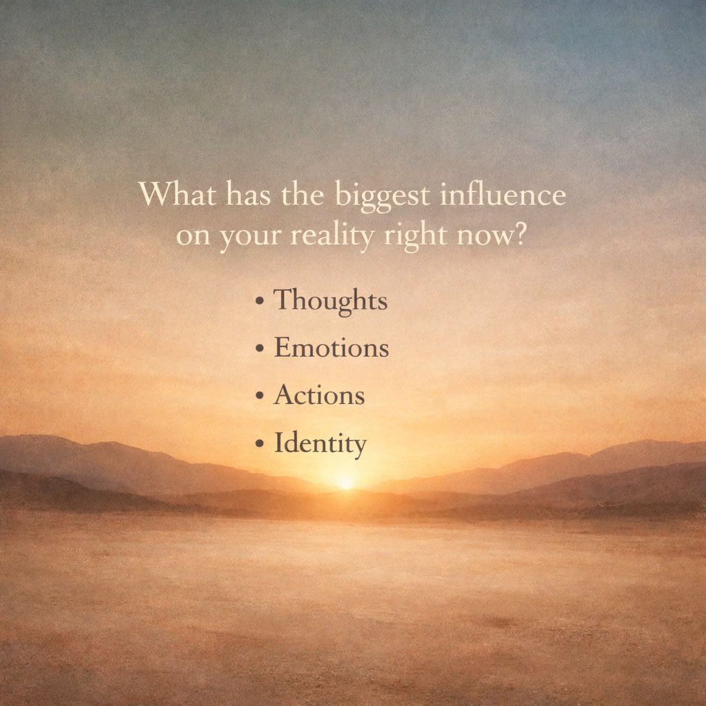 WithinU5's tweet photo. What has the biggest influence on your reality right now? #idenityshift #manifestation #Awareness https://t.co/3JLMXfQCfK