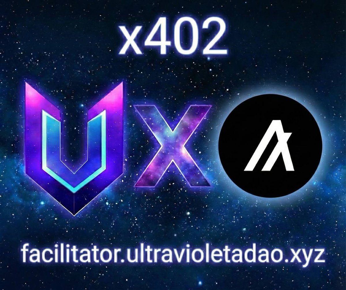 Algorand is now LIVE on our x402 facilitator!

Gasless USDC payments on Algorand via atomic transaction groups. users sign, we pay the fees.

Now supporting 15 mainnets + 15 testnets across evm, svm, near, stellar, and algorand.

facilitator.ultravioletadao.xyz