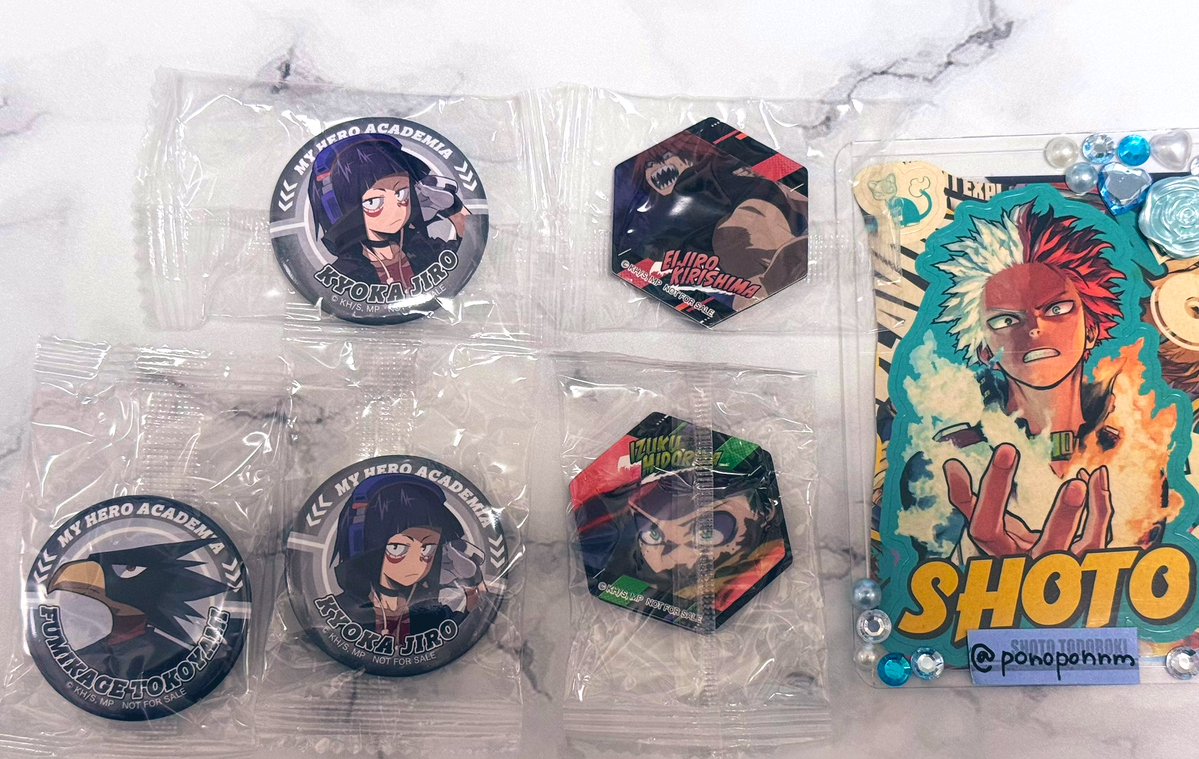 交換】ヒロアカ ビッくらポン 缶バッジ マグネット 譲:緑谷＆死柄木⑩