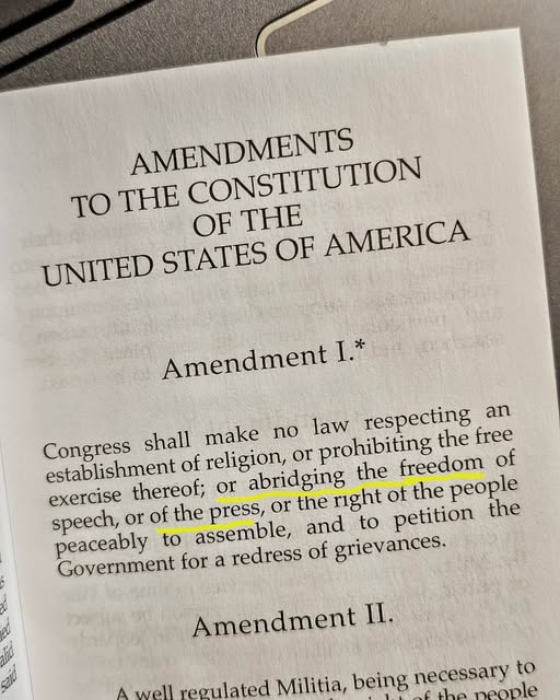 ErikOsbergMN's tweet image. PSA: A free press is a Constitutionally protected right.
#FirstAmendment #MN07 #WeCanDoBetter