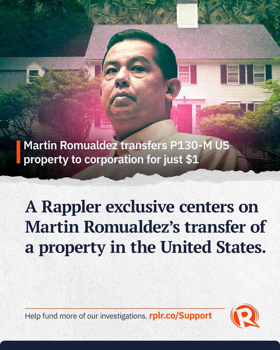 In July 2025, former House speaker Martin Romualdez transferred his P130-million Massachusetts property to a company for just $1. Rappler’s investigation showed there was more to it than just protecting his assets.

Do you want us to produce more content like this? Fund our