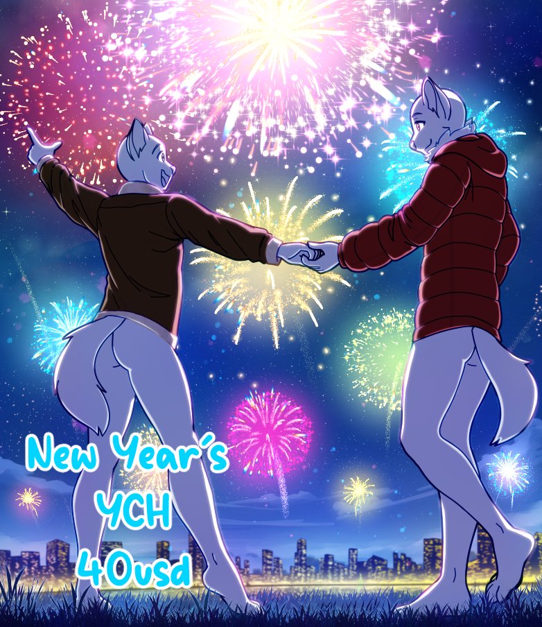 New Year's YCH!
Collab with <a href="/mi_arte_malo/">Ilustrador Malo</a>

Price is usd 40usd

Any gender/species
Base can be altered to fit your character
No extra cost for complexity/add ons/clothing change

DM me or comment if you are interested or have any questions!