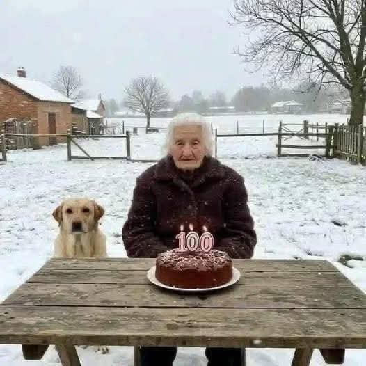 ElinaMia34's tweet image. “Turned 100 today. No family of my own, but I still have love in my heart — and a homemade cake to prove it. ❤️🎂”