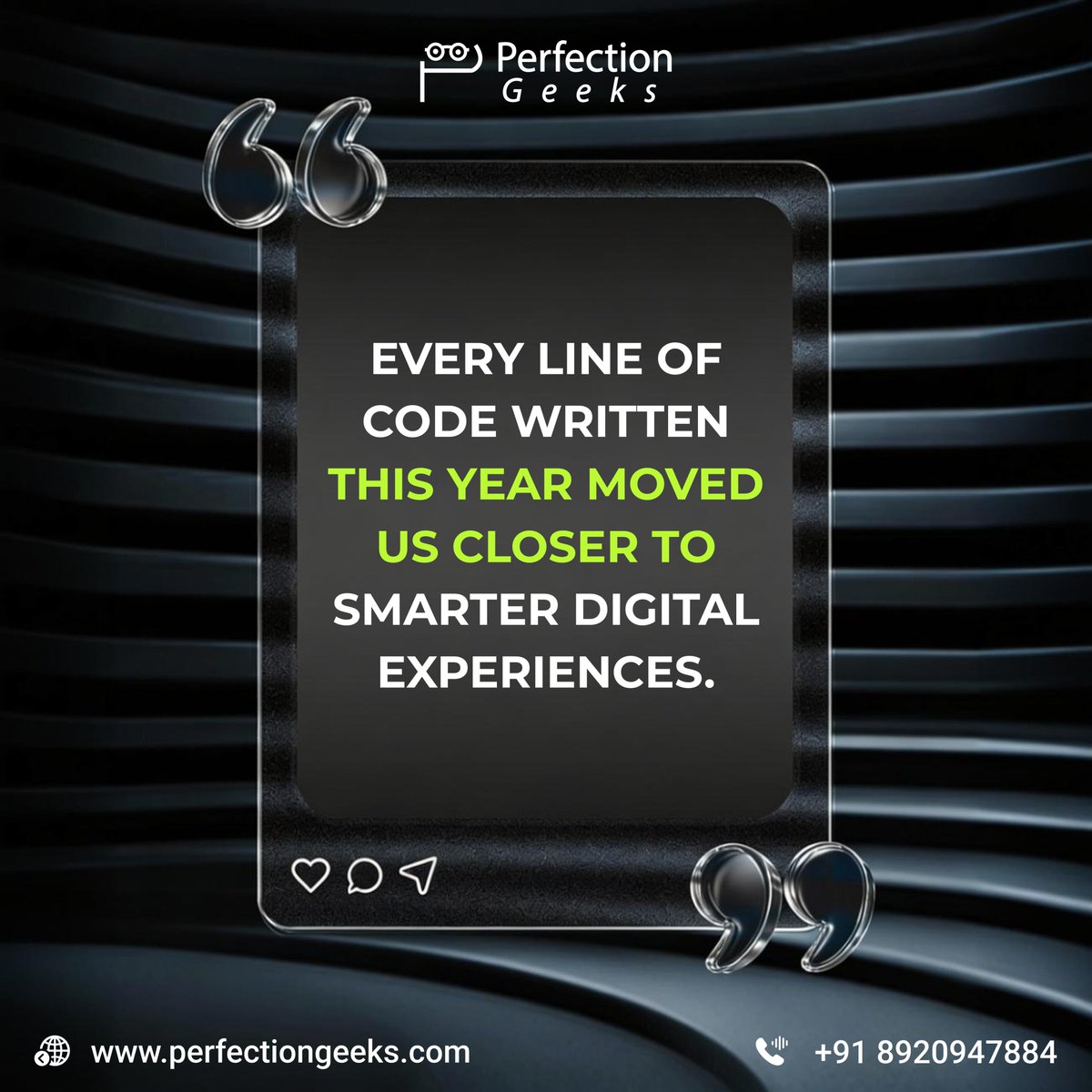 perfectiongeeks's tweet photo. Progress doesn’t always show up as launches.
It shows up in the lines of code that make experiences smarter, smoother, and more human.
That’s the work we believe in.
#perfectiongeeks #builtwithpurpose
#digitalexperience #techthatthinks
#uiux #designanddevelopment https://t.co/clvn6oCdxU
