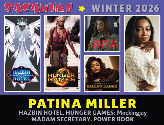 SacAnime's tweet photo. Patina Miller will be at SacAnime Winter next weekend!

@patinamiller well known for #IntotheWoods.” also in #HazbinHotel, #PowerBook III, #Ragtime, #LostintheStars, #RomanticPoetry, #AllMyChildren, The #HungerGames: Mockingjay https://t.co/0SpwyunHYG