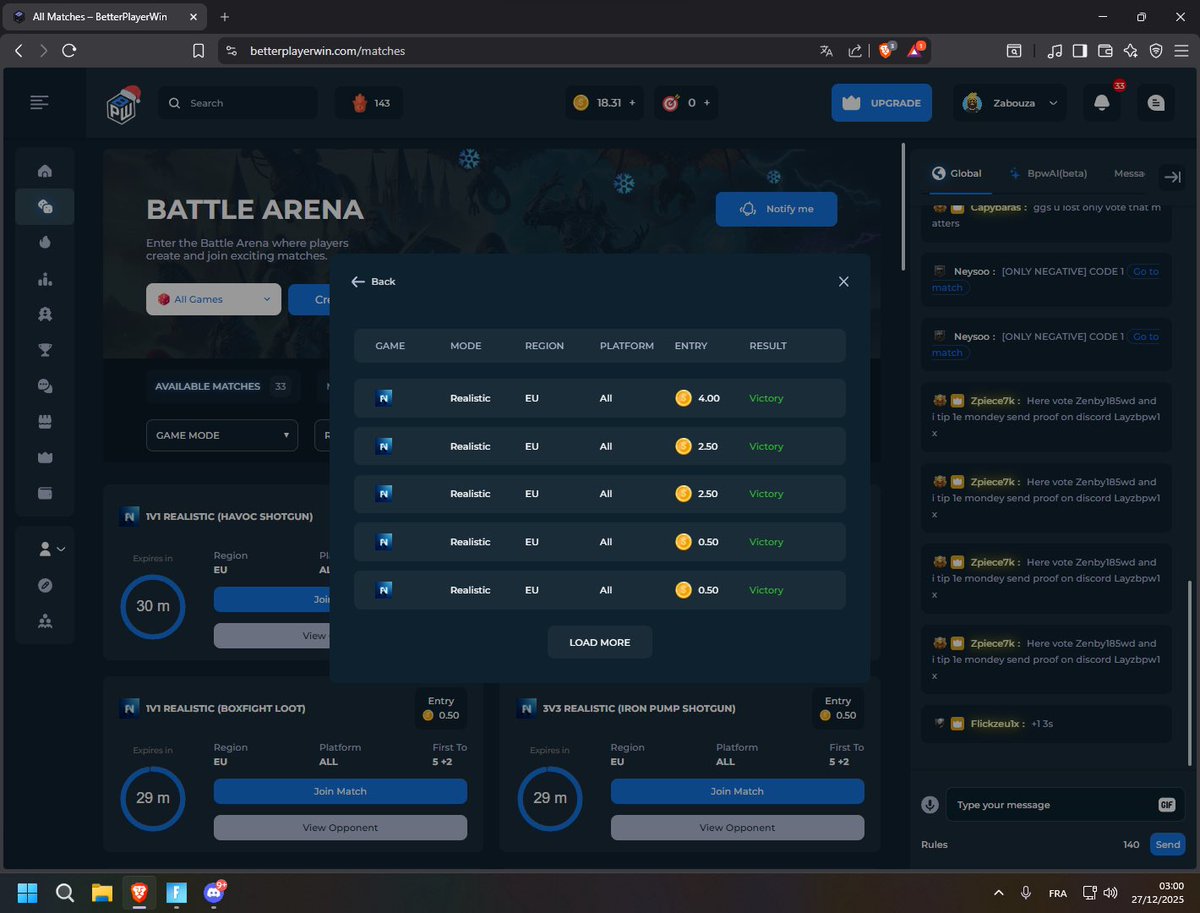 Sa enchaîne que des win #betterplaywin