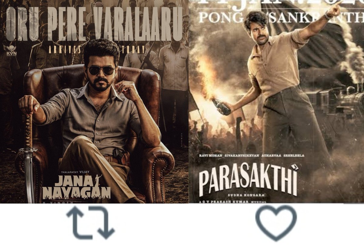 TOlMovies's tweet photo. Which movie has created the huge hype?

    🔃#JanaNayagan        ❤️#ParaSakthi https://t.co/tXbxgrBeW5