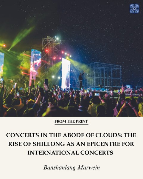 IndiasWorld_mag's tweet photo. Reforming India's Defense Industry | Vol 1| ISSUE 6: Concerts in Abode of Clouds: The rise of Shillong as an Epicentre for International Concerts by @Banshantweets

" In the 1990s, the local concerts and fetes brought the community together long before corporate sponsorships or high-tech sound systems existed. Popular local bands like King Apple, Revel Soul, and Lou Majaw would perform on makeshift stages in school playgrounds or community fields, driven purely by passion." --Banshanlang Marwein

The author traces Shillong’s emergence as a global live-music hub, which is not incidental but rooted in a long-standing cultural ecosystem shaped by history, community, and grassroots creativity. Sustained state investment, global exposure, and local musical traditions have transformed music from a passion into an economic and cultural force, one that  now demands careful, sustainable governance to balance growth with identity.

To read the full article visit our website at https://t.co/GLpDmwE6d0

#Shillong#livemusic#concert economy#IndiasWorld