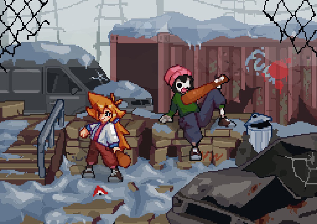 faclat's tweet image. I never feel like my drawings are finished, but here it is anyway.
#pixelart #ドット絵