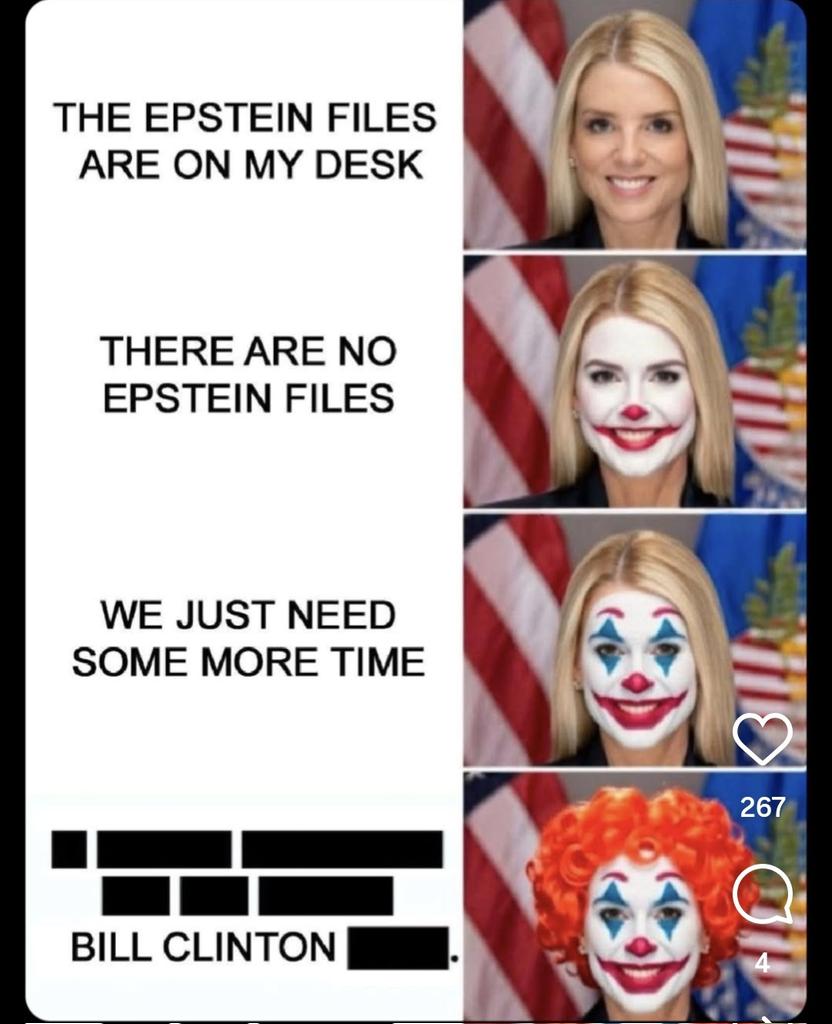 PAM BONDI IS A STAIN ON HUMANITY 🖐️🖐️🖐️🖐️🖐️🖐️🖐️🖐️