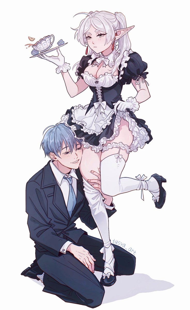 Himmel chills next to his Frieren maid☕🤏
#SousouNoFrieren #BeyondJourneysEnd 
#FrierenLookingUp