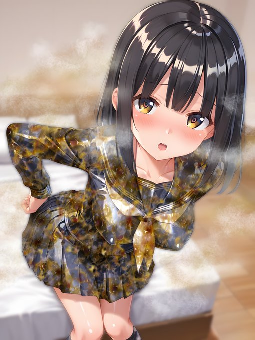 無洗浄注意 セーラー服でぶっかけ無洗浄