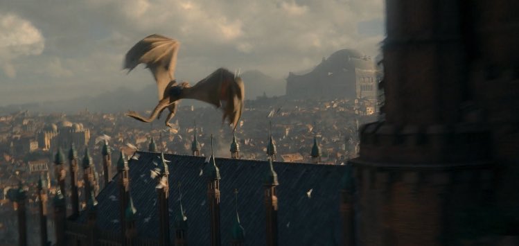 house of the dragon opening with syrax and rhaenyra was cinema