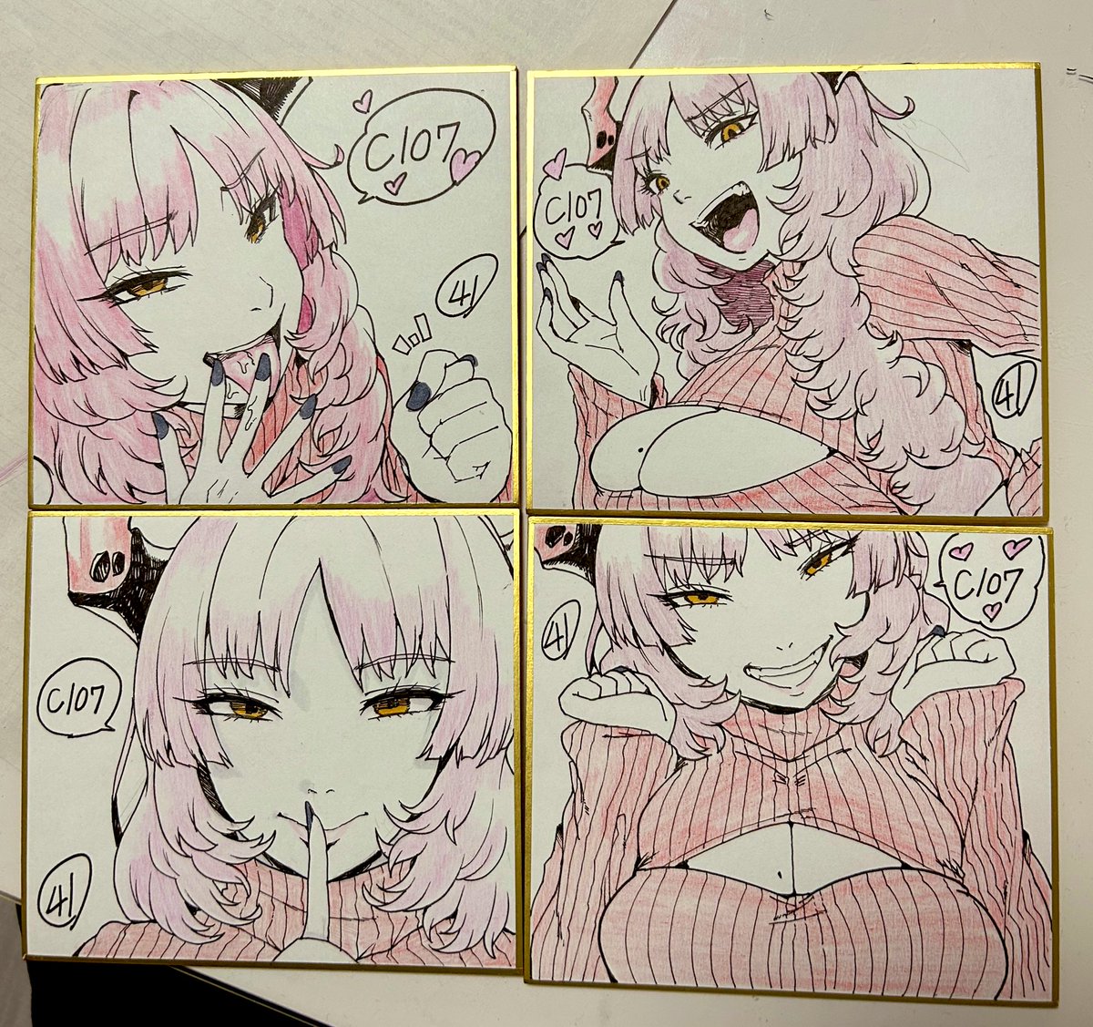 コミケ用色紙描いてます。 