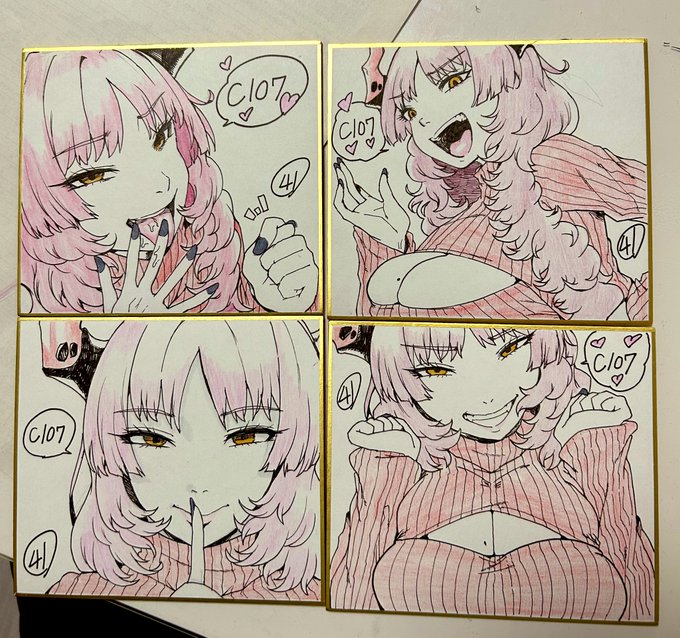 コミケ用色紙描いてます。 