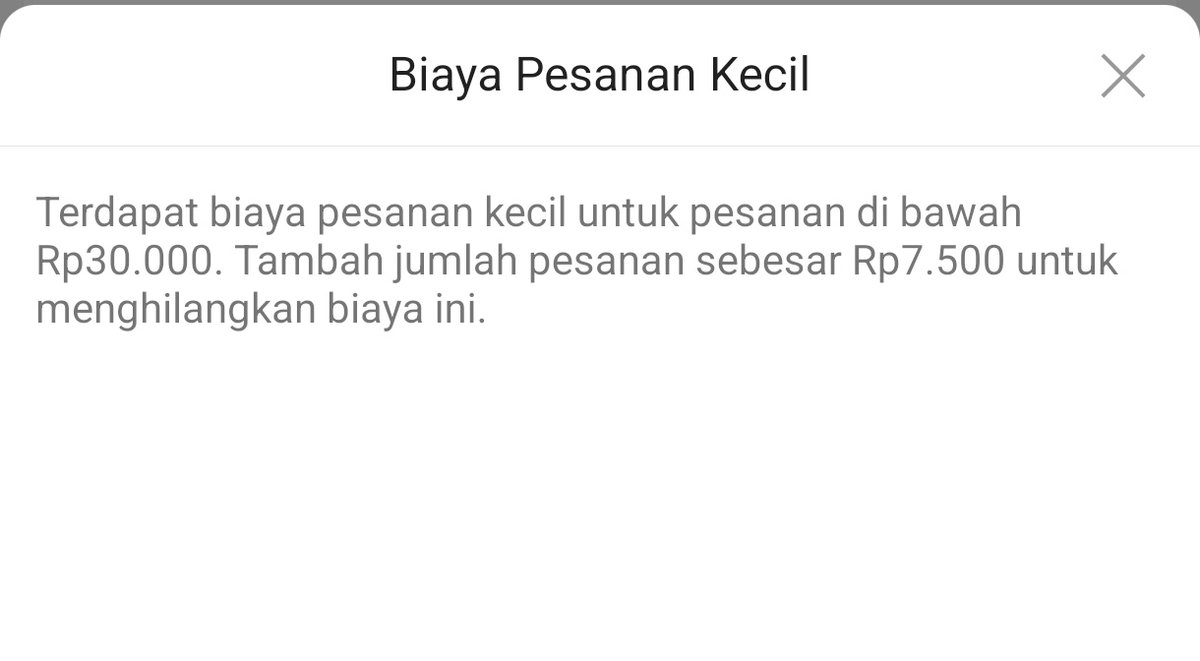 taujadiaja's tweet image. sekarang pesen shopeefood under 30k kena biaya pesanan kecil