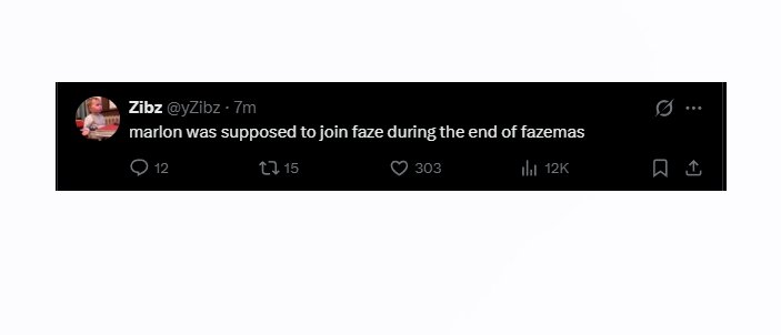 ChipGotIt_'s tweet image. A twitter user who has been leaking VERIFIED information around FaZe clan says that Marlon was going to join at the end of FaZeMas 👀

With the end of FaZe clan Marlon is expected to join the NEW Org with JasontheWeen, StableRonaldo, Lacy, Adapt, Silky, YourRage and Kaysan