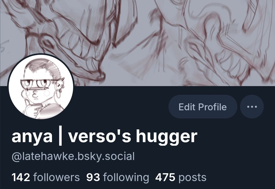 hey u, yes u 🫵
Follow me on my bluesky and tumblr (latehawke).
Over there I'm active daily ~~~