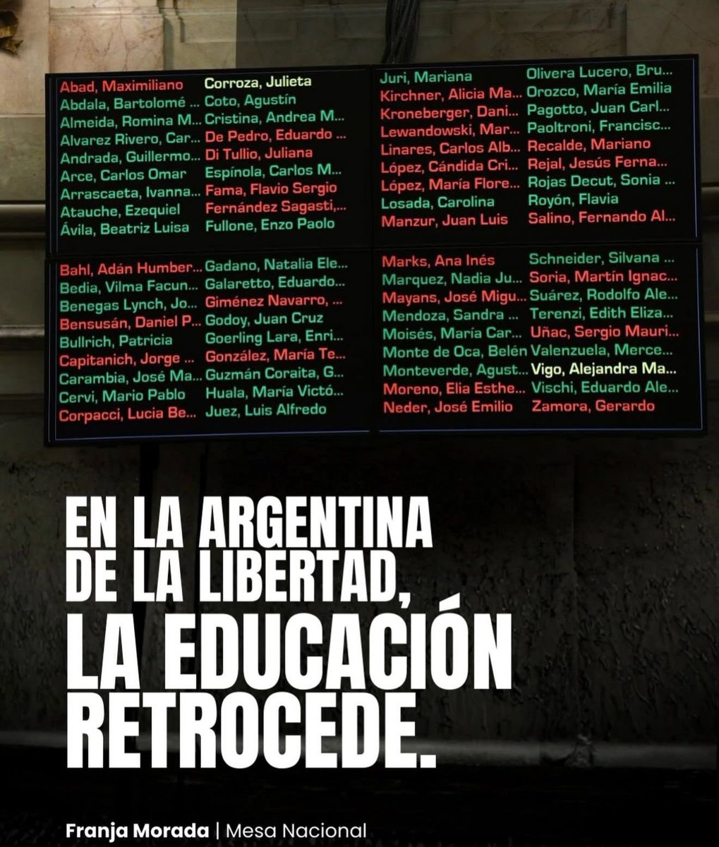 Menos ciencia.
Menos tecnología.
Menos educación.

El presupuesto aprobado hoy por el Senado de la Nación es un ataque directo a los pilares que alguna vez hicieron de la Argentina un país de oportunidades. 

Recortar en educación, ciencia y tecnología no es ajuste: es