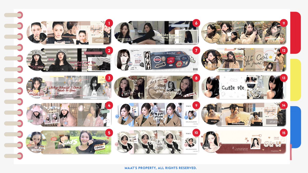 impllus's tweet image. repost would be appreciated!
halooo👋🏻 aku punya LAYOUT SALE di bawah ini!

📢 80% hasil penjualan akan didonasikan.
🔖 : 5k - 9k (BUY 2 GET 1 FREE)

cek ALT untuk detail harga dan list muse. boleh langsung DM NOMOR layout yang dimau yaa, thank you!💖
#zonauang #zonaba