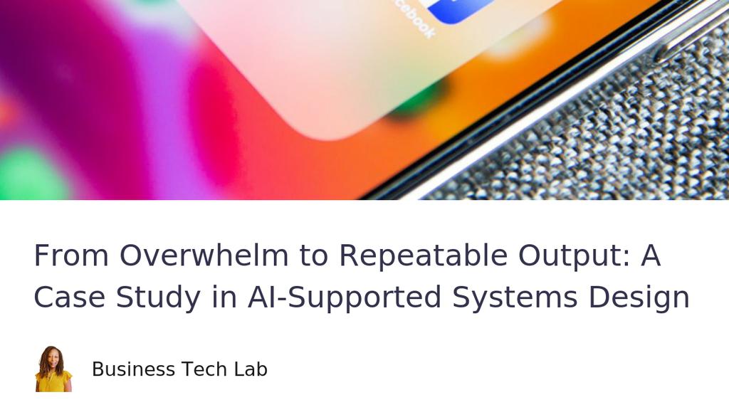 ZakiaRinggold's tweet image. This isn’t a content problem. It’s a conversion problem—turning raw thinking into shippable formats. This case study shows the system that fixed it.

Read more 👉 lttr.ai/AmgQu

#GenerativeAI #SystemsThinking #DigitalPublishing
