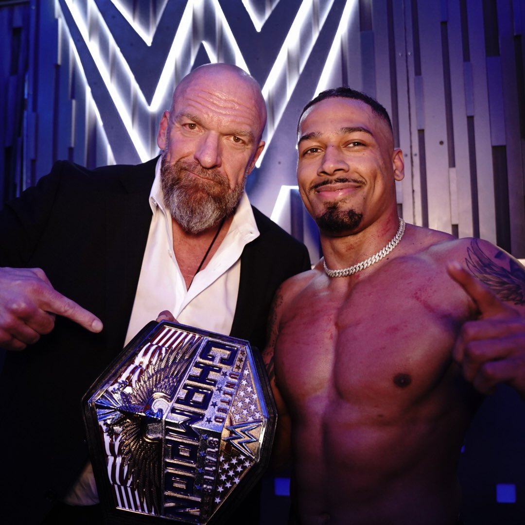 TripleH's tweet image. The year isn’t over until the bell rings… Congratulations @Carmelo_WWE on becoming the NEW United States Champion.

Big things on the horizon…#SmackDown