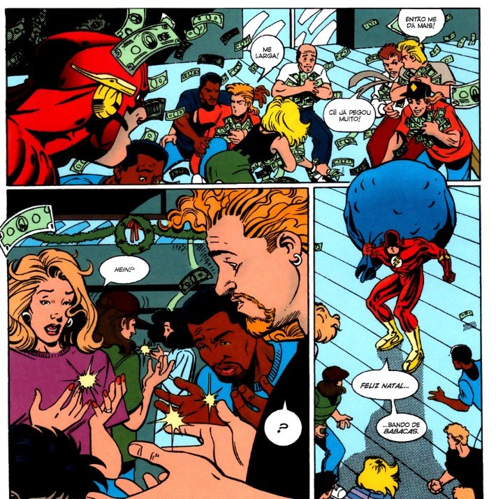 Maxbugado's tweet image. A run do Mark Waid tá cheio de edições que se passam no Natal, a época favorita do ano para o Wally é justamente o Natal, curioso