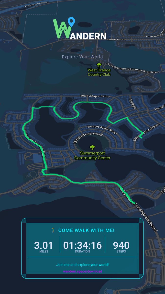 I just walked 3.01 miles with Wandern!
    
Join me and explore your world 🚶‍♂️
Download: wandern.space/download