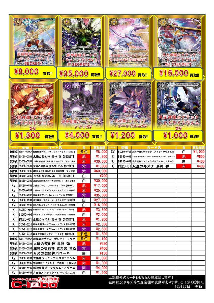 バトルスピリッツ 買取情報】 本日発売アニメブースター RESONATING