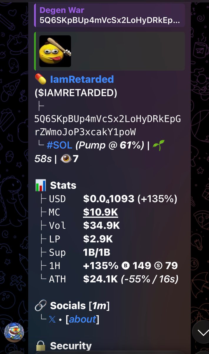DegenWar01's tweet photo. CA>>
5Q6SKpBUp4mVcSx2LoHyDRkEpGrZWmoJoP3xcakY1poW
#memecoin #solana #Degen https://t.co/ERtV6rzeHY