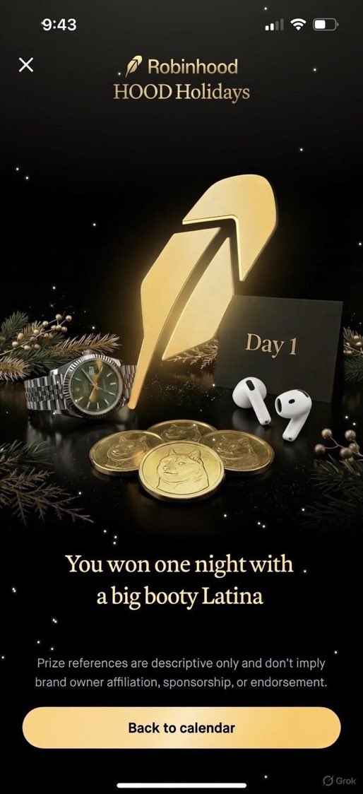 heymxple's tweet image. OH SHIT LOOK AT WHAT I WON ON THE ROBINHOOD COUNTDOWN