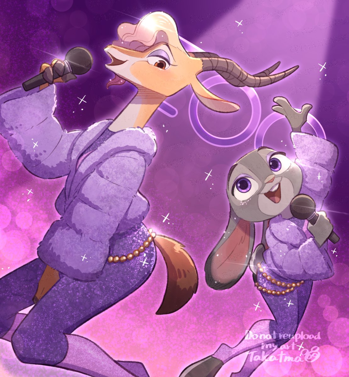 takatmaorange's tweet image. ガゼルとジュディ💜🎵
#zootopia2