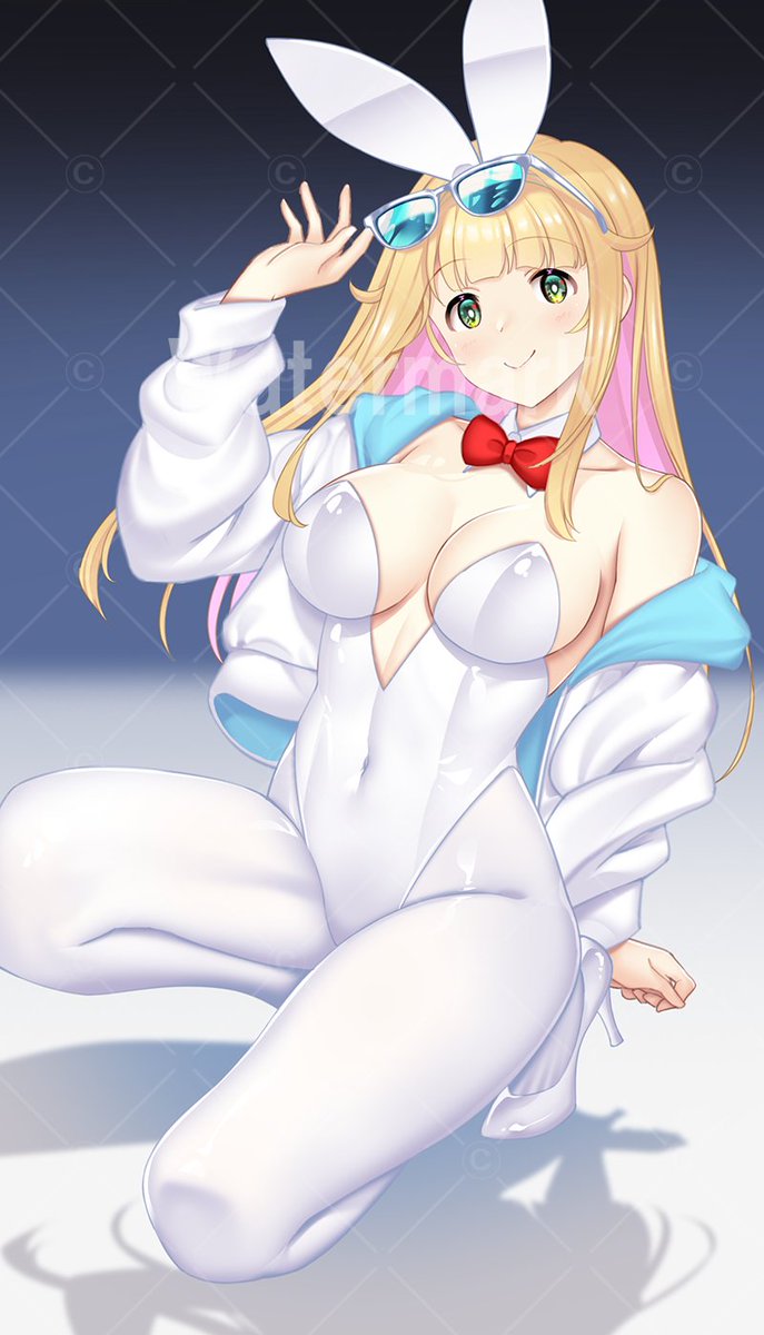 #金髪 #バニーコス ホワイトバニー × クールサングラス 