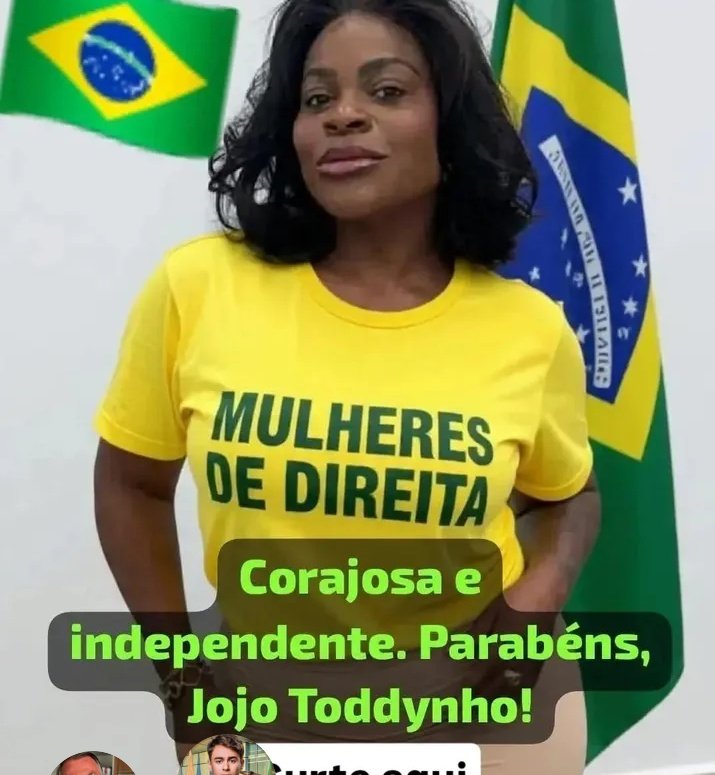 PenhaMedei22977's tweet photo. A Jojo Toddynho me representa, mulher guerreira, patriota 🇧🇷💚 https://t.co/qQ0J8jgKSB