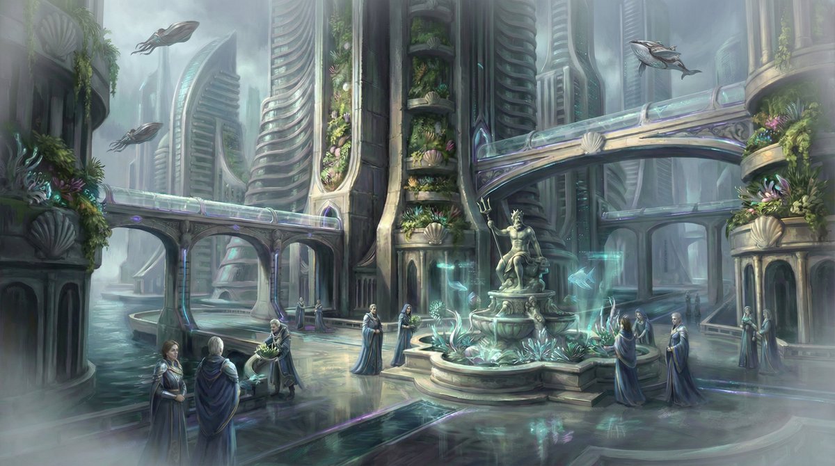 Elders_Grove's tweet photo. Atlantis in its radiant glory, where its people nurtured gardens in perfect harmony with the sea.
3 of 12
#AiArt #StoryArt #ArtThread https://t.co/swifdIdk11