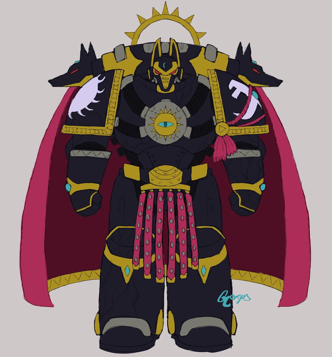 Gorgus9's tweet image. Kantros’ inherited Chapter Master armor