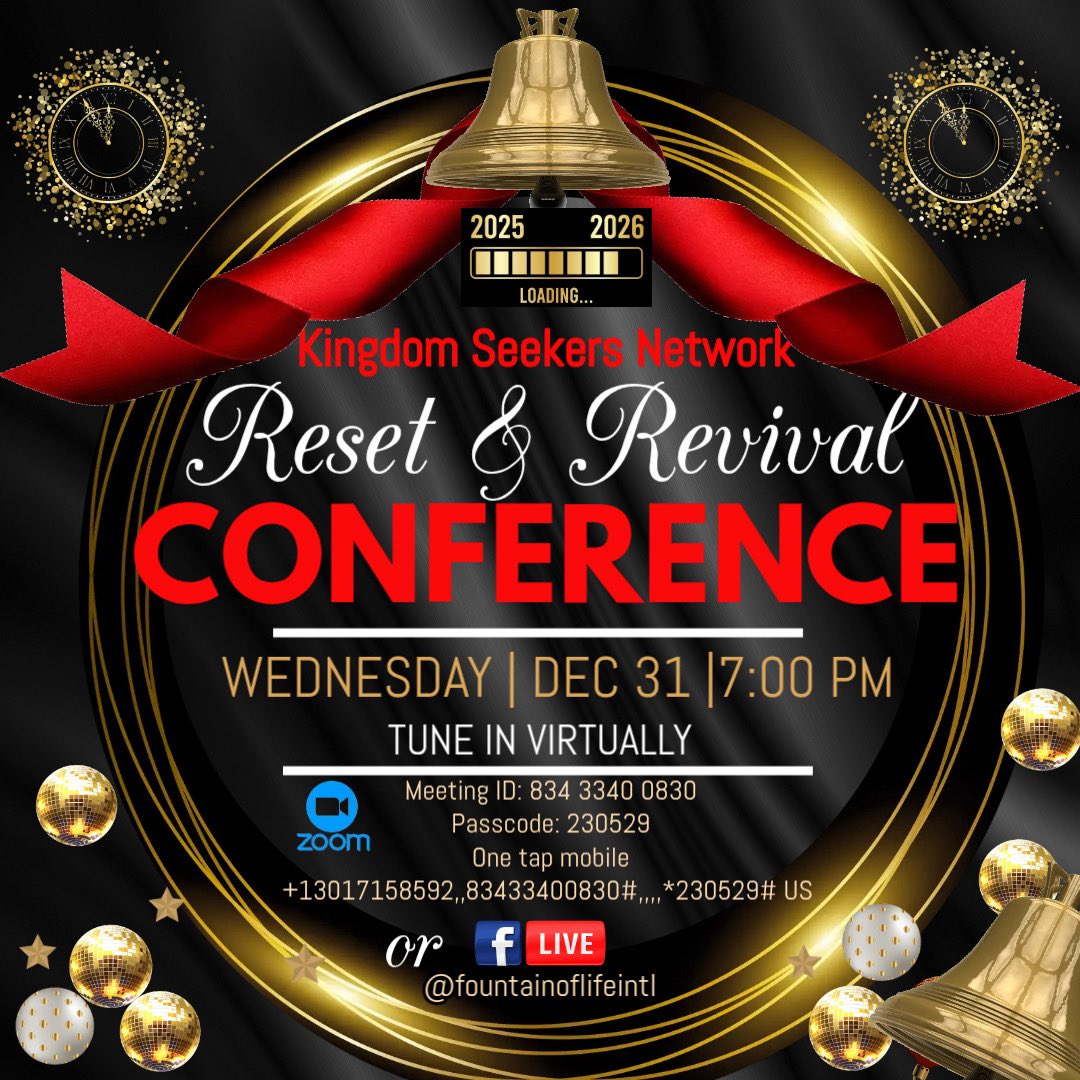 FOLIntlChurch's tweet photo. Join us for our New Year’s Eve and Watch night service as we pray in the New Year and decree the Lords blessings in 2026. We will see you there! https://t.co/4GAdagaaKQ