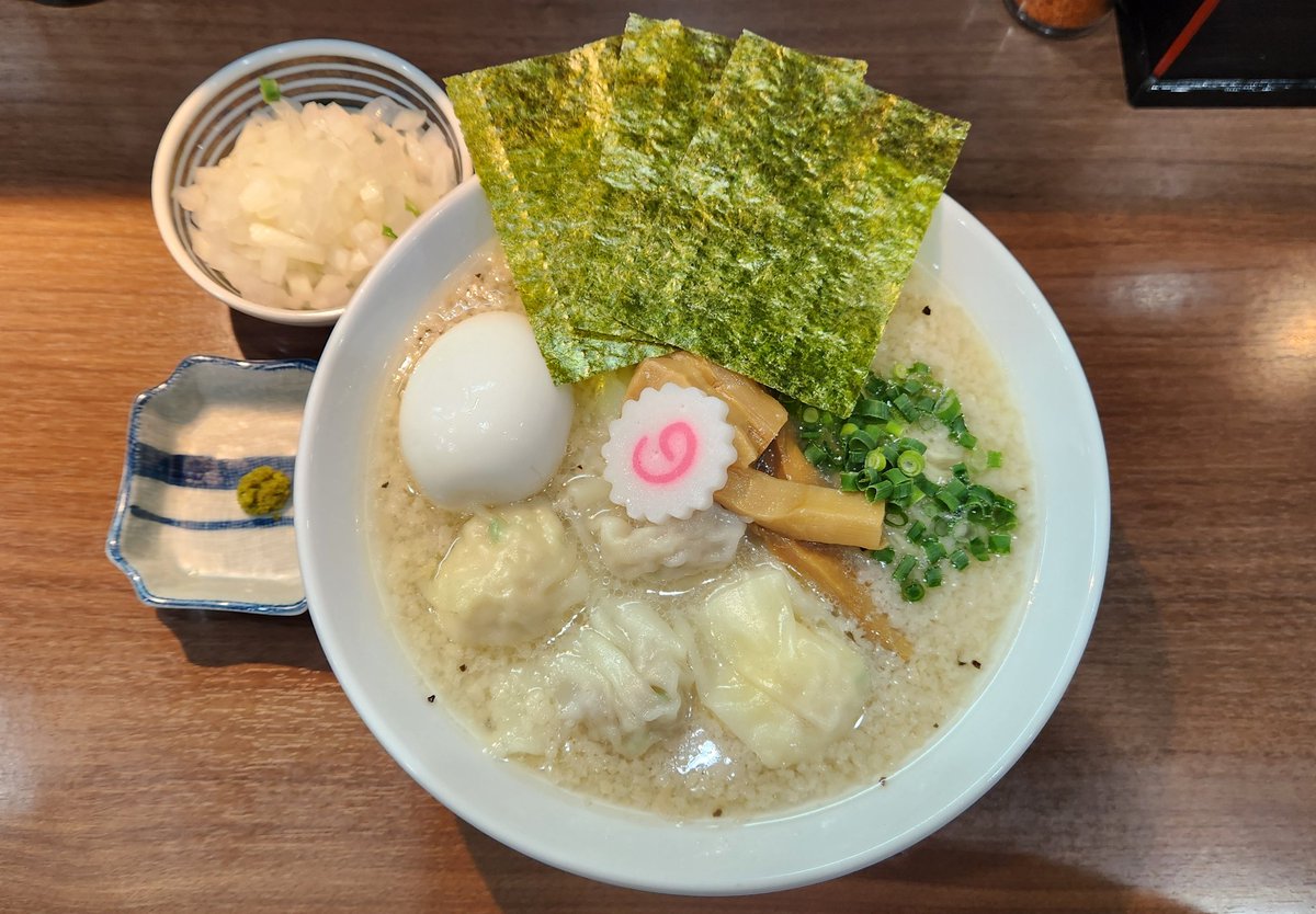 kecuE8Tjr2deuOy's tweet photo. Noodle&amp;Spice curry 今日の1番 川口

スペシャルな塩ソバ
玉ねぎ増し
背脂の甘みに柚子胡椒がアクセント。丁寧で特別な沁みわたる美味しい一杯ありがとうございました。 https://t.co/eJgO6KUCC2