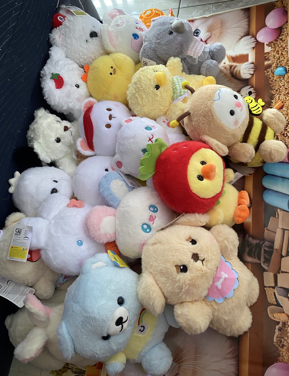 rismaaravita's tweet photo. Ada yg mau beli gak? aku iseng main boneka capit dan dapet banyak 🤣🙏
Di rumah udah kebanyakkan, anakku juga cowok gak main boneka 😚🫶
#funifun #ohsome #bonekacapit https://t.co/3GOMuY7LQu