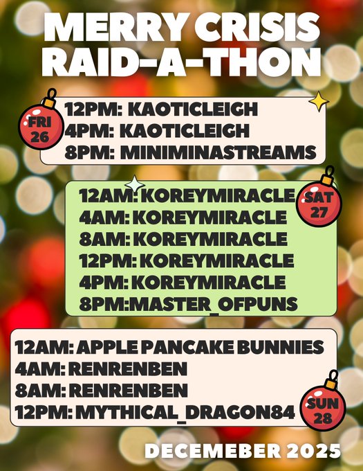 Coming up next is our very own <a href="/KoreyMiracle/">Korey Miracle</a> !!! Please be sure to go show Korey some love while he's live for 16 whole hours today!!! 

twitch.tv/koreymiracle