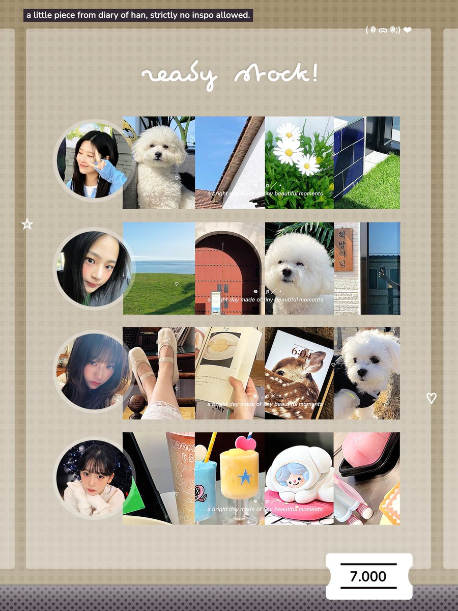 diary__of__han's tweet image. help repost please, thank you! ❤️💭

halo semuanyaaa, aku bawa 8 layout ready stock girl group (hanni, karina, carmen, minju illit, kim minju, minji, wony) yang bisa kalian jemput sekarang melalui DM 📋 harganya 7000/each yaaa, ayoo jemput &amp;gt;____&amp;lt; 🍳🍎

#zonauang