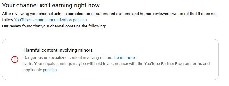 sweetasyo's tweet photo. Hi @TeamYouTube My YouTube channel (PowerNana) was recently demonetized for “harmful content involving minors,” which was very shocking to read.

My content is entirely original gameplay of fictional indie games, with no sexual or exploitative intent. I truly believe this may be a misunderstanding.

This channel is my main source of income and how I support my family, so this situation has been very difficult.

@TeamYouTube
I’m kindly asking for a fair review or guidance on the next steps. Thank you for your time.

https://t.co/7KcW4V6LGI